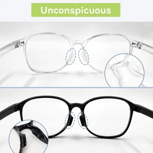 Miniatura 5 de SAIGO 12 pares de almohadillas adhesivas de silicona suave antideslizantes para la nariz, cámara de aire, cojines de aire para lentes, gafas de sol