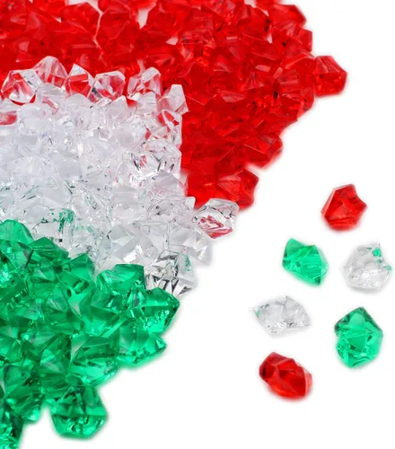 Miniatura 8 de PMLAND Rocas de hielo falsas transparentes – 550 piezas de gemas acrílicas grandes de color azul claro diamantes de plástico triturados, 3 libras