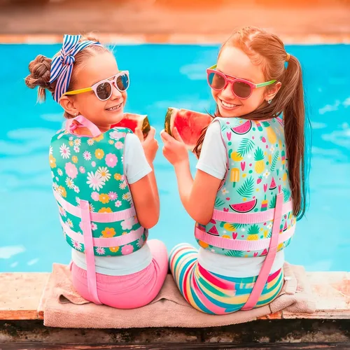 Miniatura 7 de Pottwal Chaleco de natación para niños - Chaqueta de natación - Hecho de neopreno y EPE - con correa ajustable en la entrepierna Verde