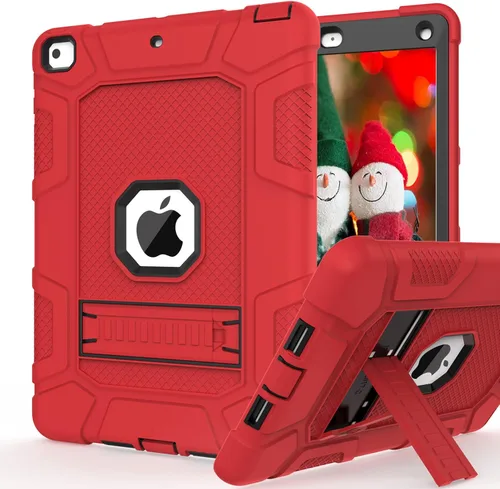 Miniatura 18 de Fundas para iPad de 6ª Generación, Funda de 5ª Generación, Air 2 de 9.7 Pulgadas a Prueba de Golpes, Resistente, Funda Protectora con Pata de Negro