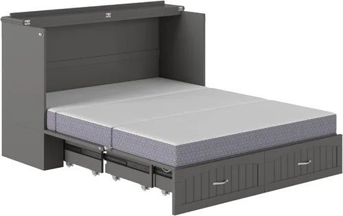 Miniatura 13 de AFI, Southampton Murphy - Cómoda de cama individual XL con colchón de 6 pulgadas, cajón de almacenamiento y cargador USB integrado, color gris