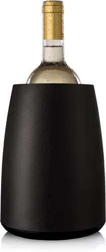 Vacu Vin Rapid Ice – Enfriador de vino elegante – Negro, negro, Negro