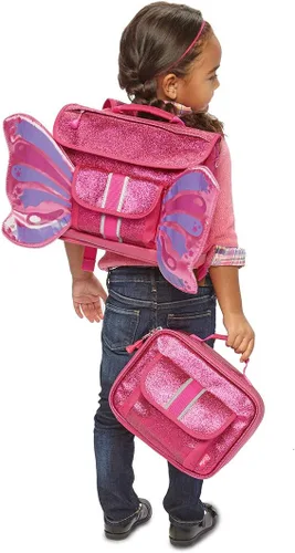 Miniatura 2 de Bixbee Mochila para niños pequeños con alas Edades de 3 a 5 Guardería preescolar y primaria para niños rubí frambuesa Ruby Raspberry S Viajar