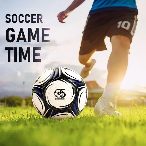 Miniatura 5 de Soccer Ball Size 5 Size 4 with Pump Deflated, Official Size and Weight Long-Lasting Soccer Ball for Youth Teens Adult, Indoor Outdoor Training