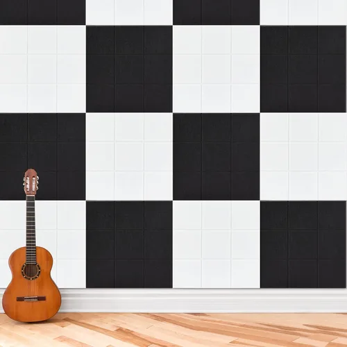 Miniatura 7 de BXI Absorbedor de sonido, paquete de 16 paneles autoadhesivos de absorción acústica de 12 x 12 x 0.4 pulgadas, paneles de absorción de sonido
