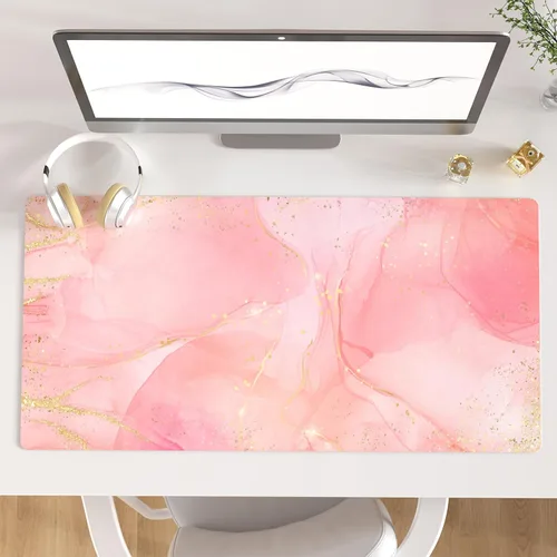 Miniatura 18 de QIYI Alfombrilla grande para mouse, alfombrilla de escritorio extendida para escritorio, alfombrilla de mouse impermeable de piel sintética