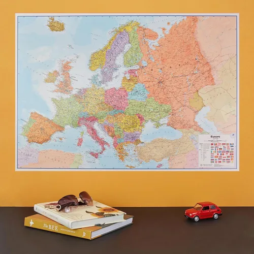 Miniatura 2 de Maps International Póster educativo de mapa de pared grande de Europa política – hoja frontal laminada – 33.1 x 46.8 pulgadas