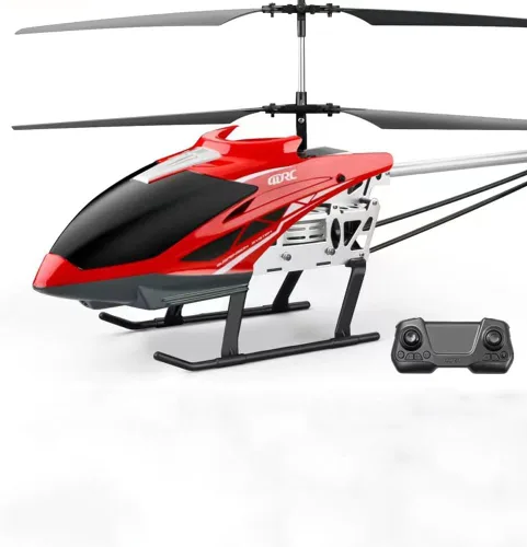 Miniatura 9 de Rojo Grande Resistente a Caídas Helicóptero RC 3.5 Canales Helicóptero de Control Remoto Juguetes de Regalo con Luz LED Nocturna