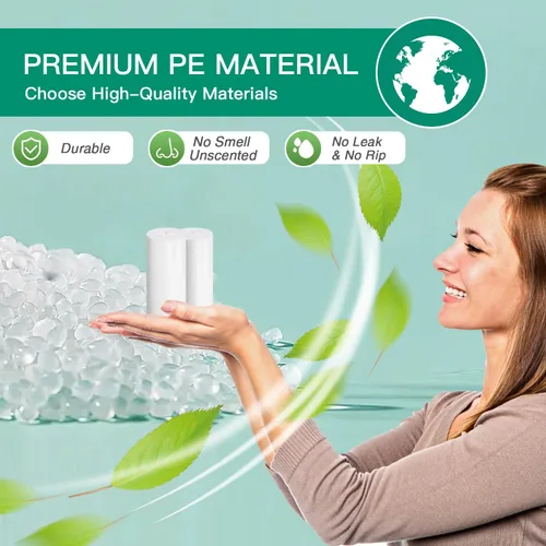 Miniatura 4 de Bolsas de basura pequeñas de 1.2 galones, 90 bolsas de basura pequeñas, bolsa de basura sin perfume, forros transparentes para botes de basura