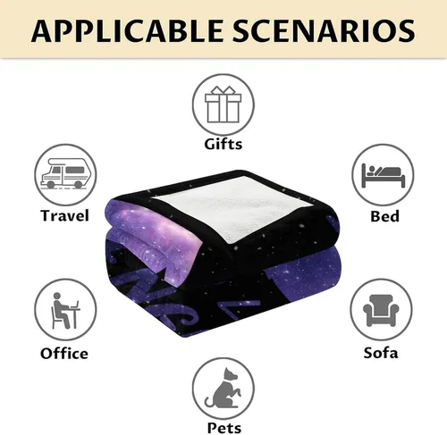 Miniatura 6 de Manta de pingüino para regalar – Manta de 30 x 40 pulgadas para adultos y niños, mantas negras de felpa suave para sofá, oficina