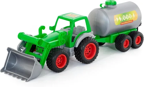 Miniatura 2 de limícola Farmer Technic tractor con pala y cisterna