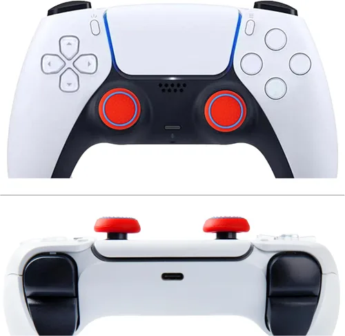Miniatura 6 de Accesorios de control para PS5 Pulgar Grips Tapas de joystick con extensor de pulgar alto, cubiertas de repuesto para joystick, anillos de precisión