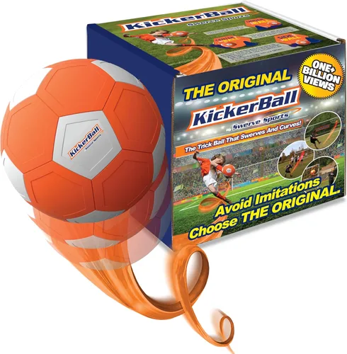 Kickerball – Pelota de fútbol curva y con efecto – Patea como los profesionales, gran regalo para niños y niñas – Perfecto para partido o juego al