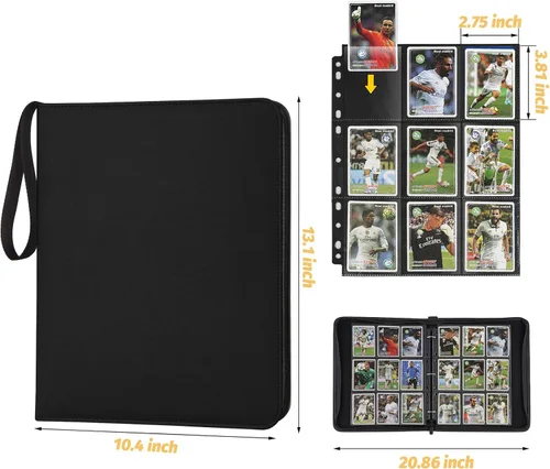Miniatura 3 de Carpeta de tarjetas intercambiables, carpeta de álbum de colección de tarjetas con 720 bolsillos laterales de carga, carpeta de álbum de 9 bolsillos