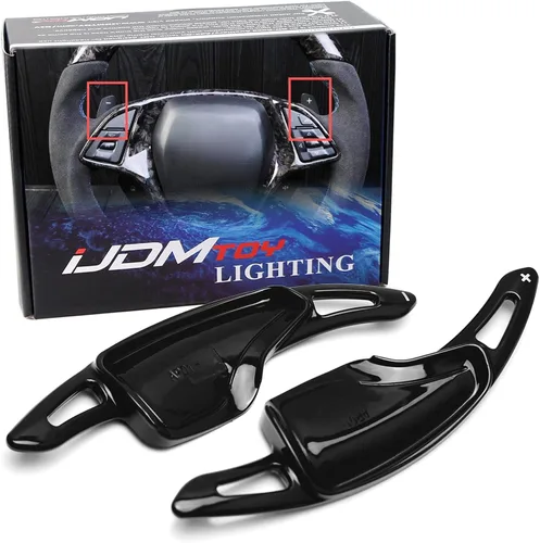 iJDMTOY Extensiones de palanca de cambios más grandes con acabado negro brillante, compatibles con Chevrolet 2014-2019 C7 Corvette, Gen6 Camaro 2016