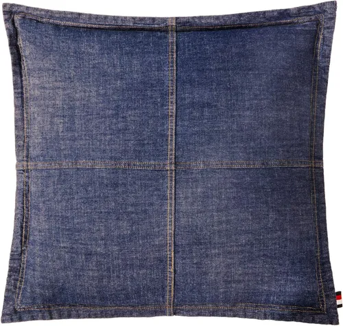 Miniatura 11 de Elegant Life Home Falda de cama de mezclilla lavada teñida con hilo de algodón, con volantes de polvo, caída a medida de 18 pulgadas