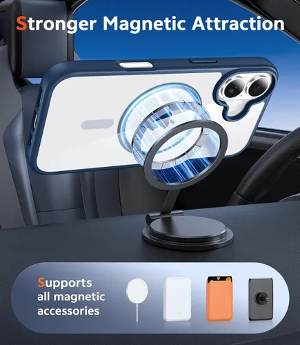 Miniatura 1413 de FNTCASE Funda para iPhone 13 Pro-Max: Fundas magnéticas transparentes compatibles con Magsafe Slim anti amarillamiento protección contra caídas