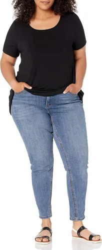 Miniatura 4 de Tienda Essentials - Blusa con manga corta, cuello redondo y corte relajado para mujer (disponible en talla extragrande)