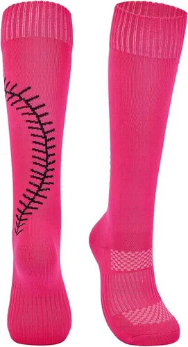 Miniatura 4 de American Trends Calcetines de sóftbol para niñas y adultos, calcetines de béisbol y sóftbol, calcetines deportivos con puntadas, para niñas jóvenes