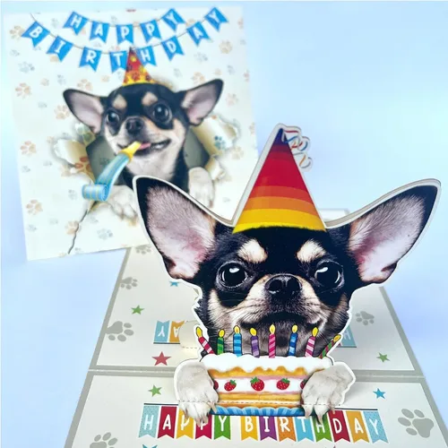 Miniatura 38 de Tarjeta de cumpleaños de perro Beagle 3D emergente – Felicitación de feliz cumpleaños para los amantes de los perros – Tarjeta desplegable
