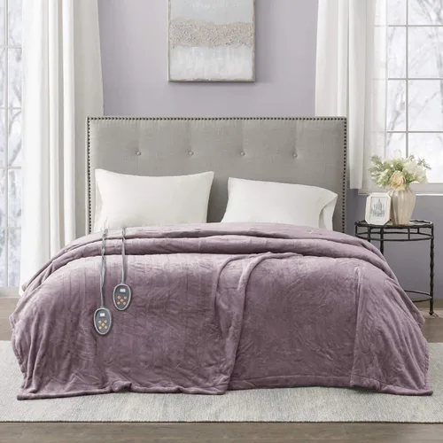 Miniatura 14 de Manta eléctrica térmica Beautyrest para clima frío, manta térmica de calentamiento rápido, apagado automático, prácticamente cero EMF, configuración