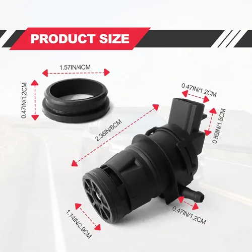 Miniatura 2 de Bomba de lavado de parabrisas, compatible con Toyota, Lexus, Scion, Mazda, Honda, reemplaza al OEM: 85330-60190, 85330-AE010, 85330-60180, bomba