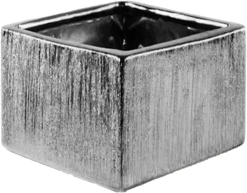 Miniatura 17 de WGV - Jarrón de cerámica con bloque a granel, ancho de 6 pulgadas, alto 4 pulgadas, elegante maceta cuadrada corta, floral, terrario, cómoda