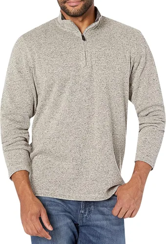 Miniatura 4 de Wrangler Authentics Suéter de vellón de manga larga con un cuarto de cremallera para hombre