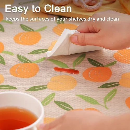Miniatura 6 de Forro de estante Cooyes, forro para cajones no adhesivo e impermeable, papel para estantes EVA duradero y fácil de cortar para armarios de cocina