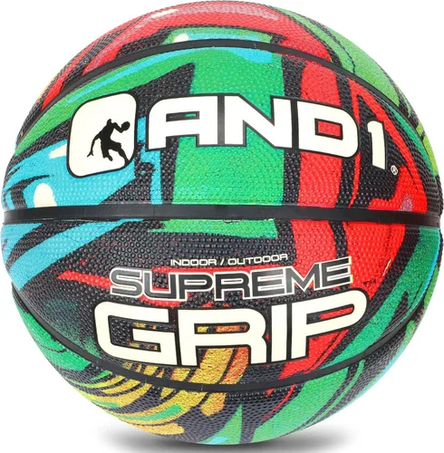 Miniatura 8 de AND1 Supreme Grip - Balón de baloncesto de goma, tamaño reglamentario oficial 7 (29.5 pulgadas), diseño de canal profundo, hecho