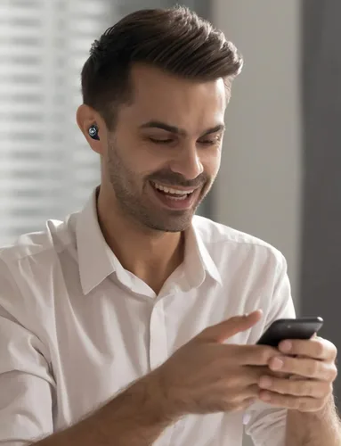 Miniatura 8 de Auriculares inalámbricos para orejas pequeñas, auriculares con control táctil, sonido estéreo, auriculares inalámbricos intraurales, auriculares