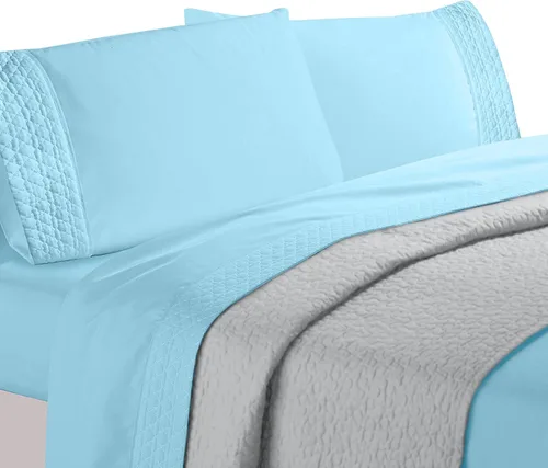 Miniatura 2 de Elegant Comfort Lujoso juego de sábanas acolchadas de 4 piezas, caja de regalo, calidad egipcia de 1500 hilos, suave, resistente a las arrugas
