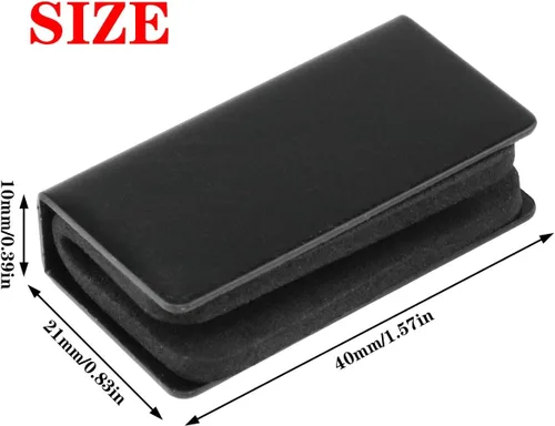 Miniatura 2 de Abrazaderas magnéticas de vidrio de 4 piezas, 1.57 x 0.83 x 0.41 pulgadas, color negro