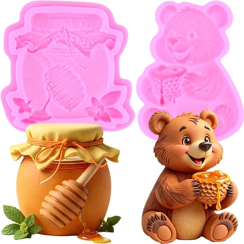 Miniatura 11 de ZiXiang Bumble Bee - Molde de silicona para fondant, moldes de colmena de abeja, moldes de chocolate para cupcakes, decoración de pasteles