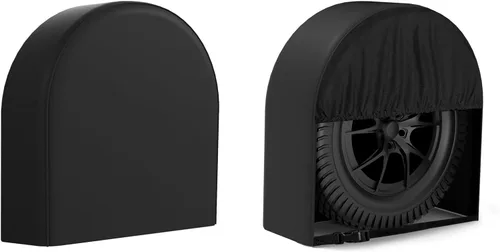 Miniatura 10 de eletecpro - Juego de 2 fundas para neumáticos de RV con revestimiento impermeable y tela Oxford 600D resistente, accesorios para neumáticos a prueba