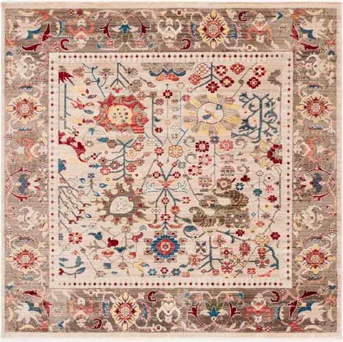 Miniatura 5 de SAFAVIEH Kashan Collection - Alfombra de área de 2 x 3 pies, color beige y gris pardo, diseño oriental tradicional, no desprende pelusa y de fácil