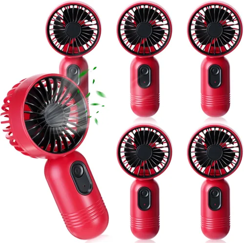 Miniatura 8 de Rossesay Miniventilador portátil a granel, lindo ventilador de mano ligero, pequeño ventilador personal de mano y pestañas de 3 velocidades