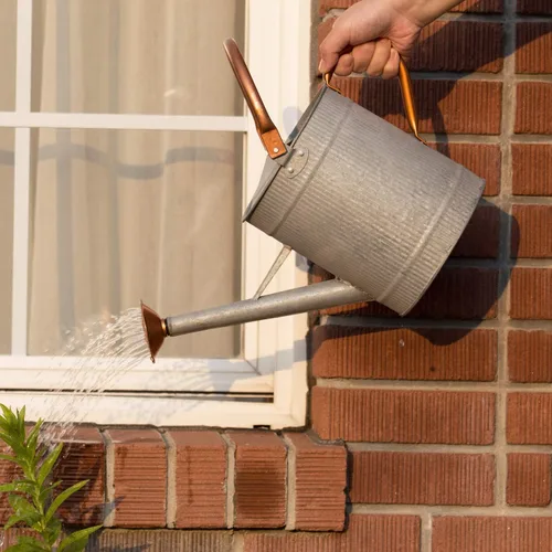 Miniatura 6 de Recipiente para regar plantas de interior y exterior, galvanizada, estilo moderno con asa y rosetón zinc