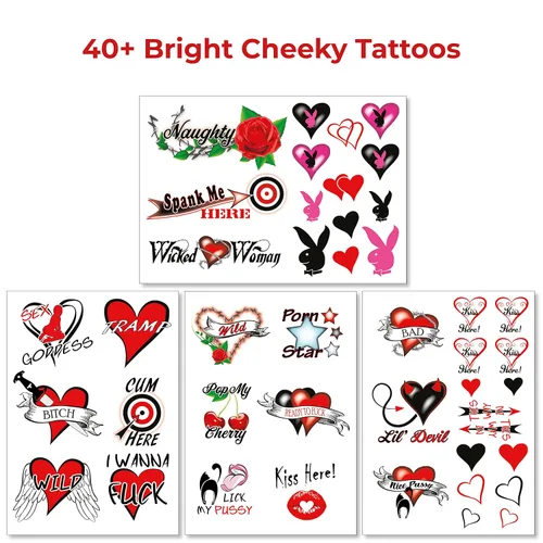 Miniatura 5 de Más de 44 tatuajes temporales sexys y traviesos para mujeres - Diversión para adultos para la parte inferior de la espalda, piernas, brazos