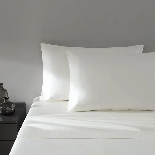 Miniatura 22 de Vera Wang - Juego de sábanas Queen, ropa de cama de lujo de algodón satinado, 800 hilos, juego de ropa de cama suave y lisa (Beige, Queen)