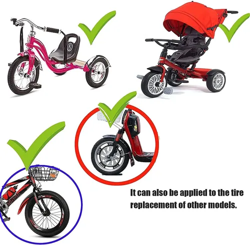 Miniatura 5 de Neumático de neumático de 10 pulgadas, 10 x 2.125 pulgadas, vástago de válvula doblado para scooter eléctrico, scooter inteligente de equilibrio 10