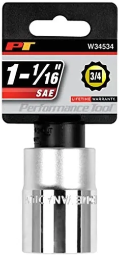 Miniatura 9 de Performance Tool W34855 - Llave de vaso estándar de 12 cantos de 3/4" 55mm
