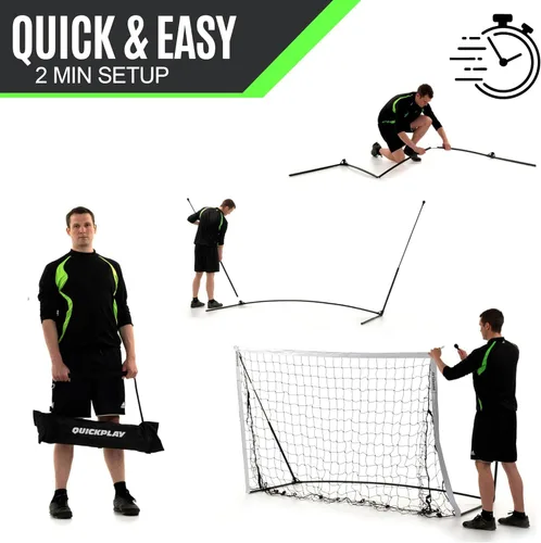 Miniatura 3 de QUICKPLAY Kickster - Arco de fútbol ultra portátil Montaje rápido y fácil Incluye red y bolsa de transporte Disponible en 7 tamaños Red