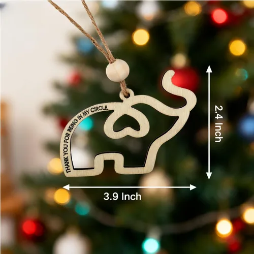 Miniatura 4 de Adorno de elefante de la amistad con tarjeta de regalo, regalos de cumpleaños para mejores amigas para mujeres, adorno colgante decorativo