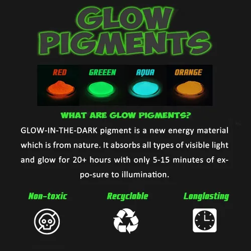 Miniatura 4 de Polvo que brilla en la oscuridad, pigmento luminoso de mica en polvo para resina epoxi, tinte fluorescente glo para pintura artística, esmalte