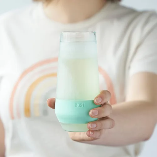 Miniatura 9 de HOST Champagne Freeze - Vasos de vino sin tallo de doble pared, vasos de enfriamiento para congelador con gel de enfriamiento activo y agarre