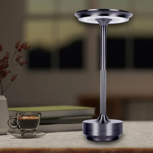 Miniatura 7 de Paquete de 2 lámparas de mesa inalámbricas recargables, lámpara portátil que funciona con pilas, luz de mesa LED de atenuación continua con función