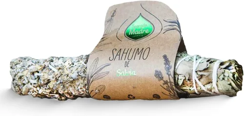 Sagrada Madre Varillas de salvia blanca y hierbas aromáticas atadas a mano, ajuste de intención pura, salvia blanca (2 horas de tiempo de