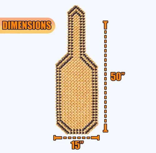 Miniatura 2 de VaygWay Cojín de Asiento Cómodo con Cuentas de Madera – Cubierta de Asiento de Automóvil Cómoda con Cuentas de Madera – Cubierta Fresca de Masaje
