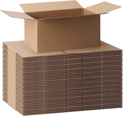 CRUGLA Paquete de 40 cajas de envío de 8 x 6 x 4, cajas de cartón para pequeñas empresas, caja de correo corrugada a granel para embalaje
